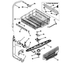 Kenmore 66515791790 upper dishrack and water feed diagram