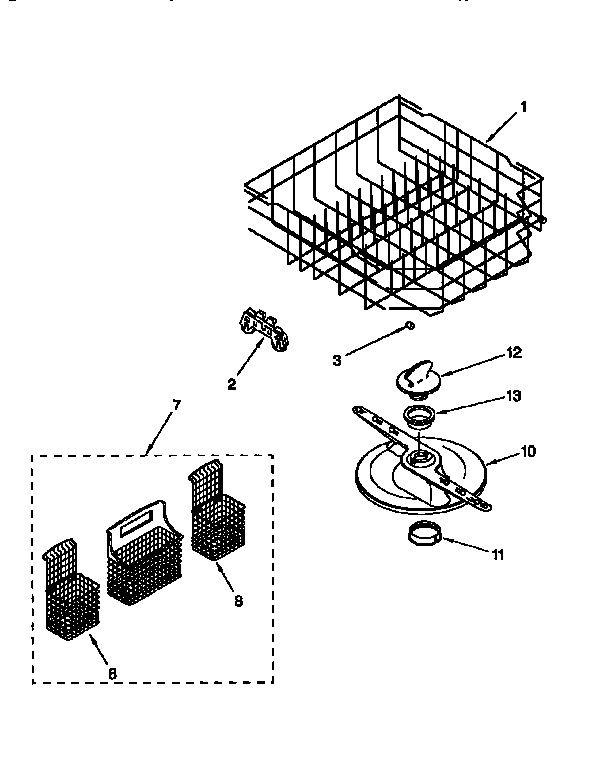 Lower dishrack