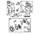 Briggs & Stratton 134402-1113-E1 crankcase cover and rewind starter diagram