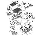 Kenmore 25368847790 shelves and accessories diagram