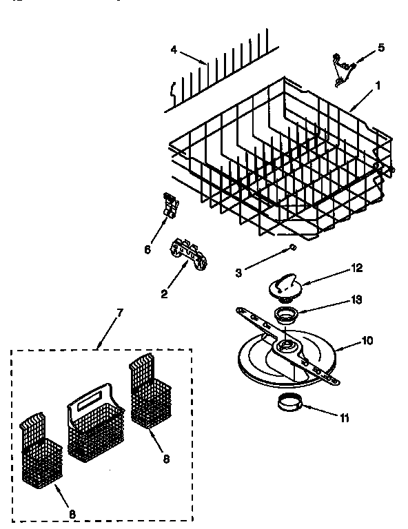 Lower dishrack