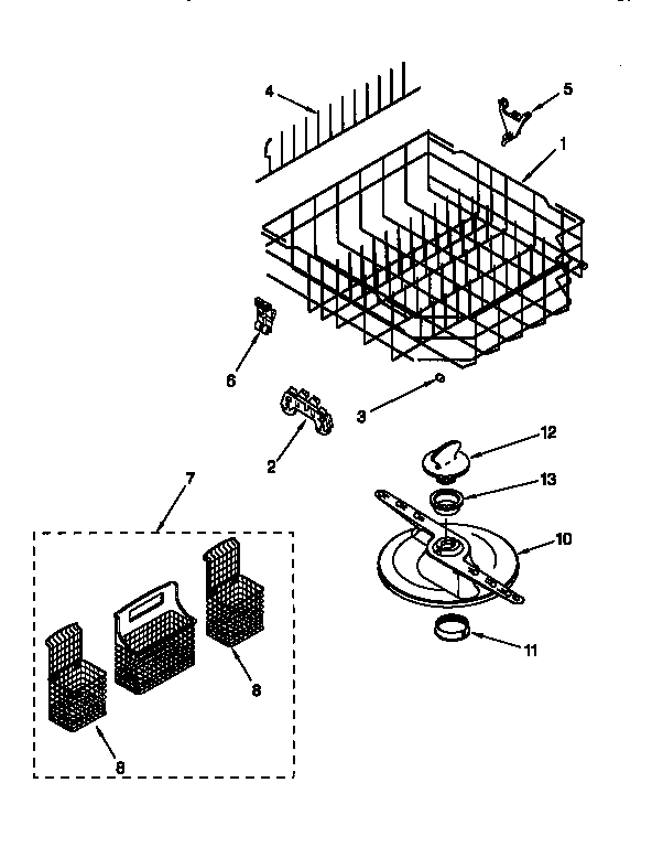 Lower dishrack
