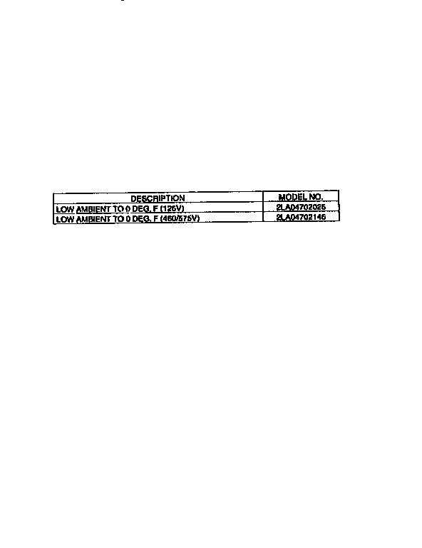 Low ambient voltage