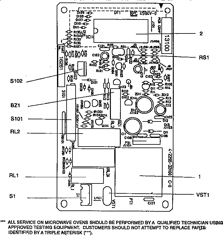 Power and control circuit board (part no 16261)