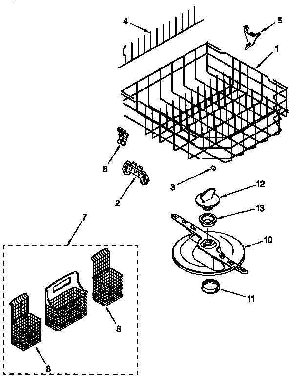 Lower dishrack