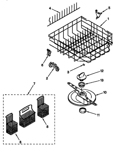 Lower dishrack