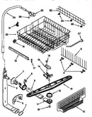 Upper dishrack and water feed