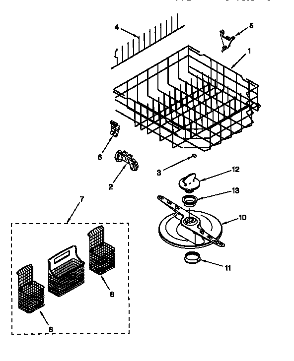Lower dishrack