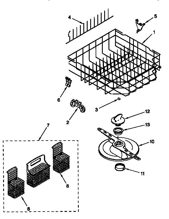Lower dishrack