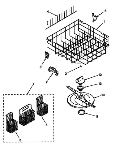 Lower dishrack