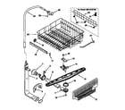 Kenmore 66515791791 upper dishrack and water feed diagram