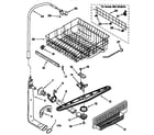 Kenmore 66516798791 upper dishrack and water feed diagram
