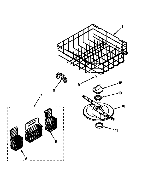 Lower dishrack