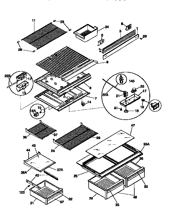 SHELVES AND ACCESSORIES