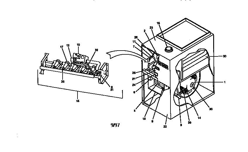 Upflow pilot ignition furnace