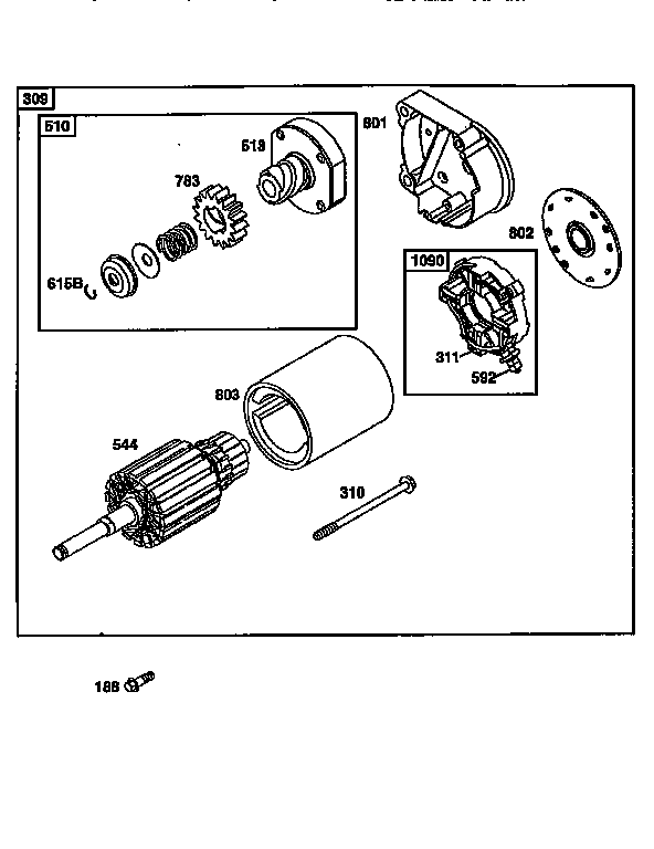 Starter assembly- type 2107,2127,2201,2600.