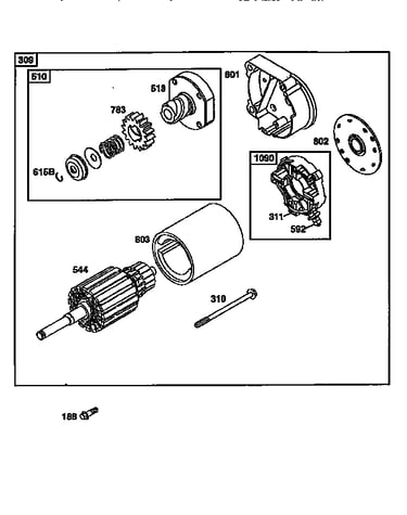 Starter assembly- type 2107,2127,2201,2600.