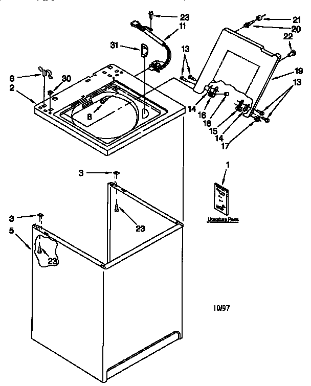 Top and cabinet