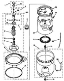 Agitator, basket and tub