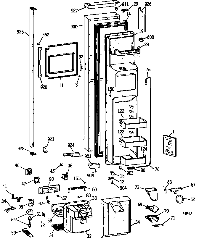 Freezer door