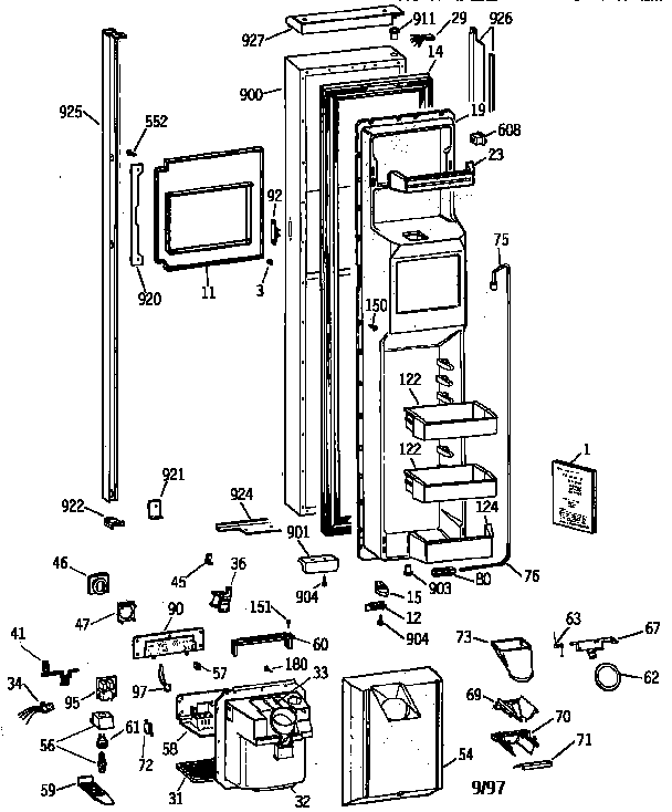 Freezer door