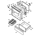 GE JBP25G*R3 door & drawer parts diagram