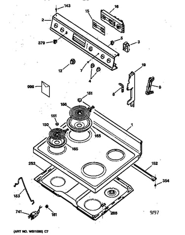 Control panel & cooktop