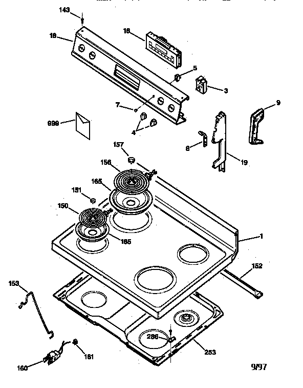 CONTROL PANEL & COOKTOP