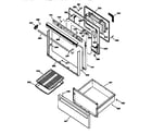 GE JBP45G*R2 door & drawer parts diagram