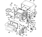 GE JE740GW03 microwave parts diagram