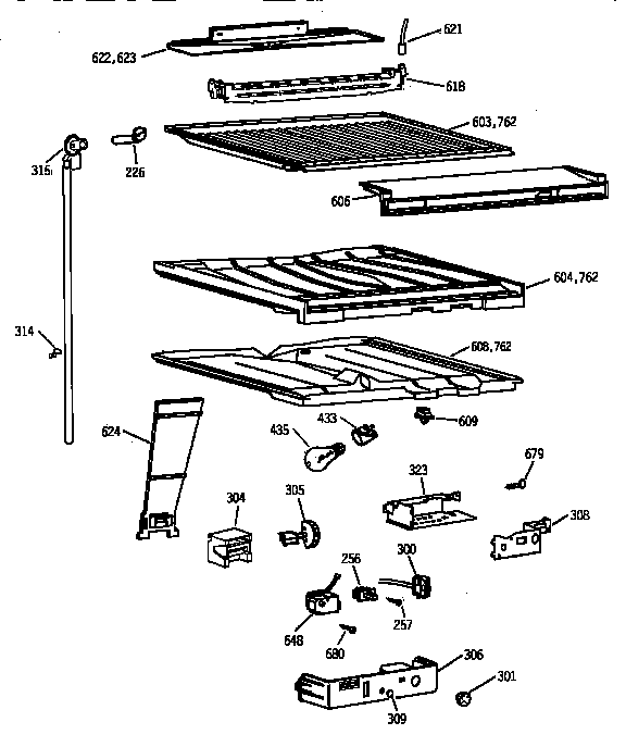 Compartment separator parts