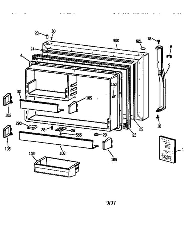 Freezer door