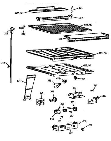 Compartment separator parts