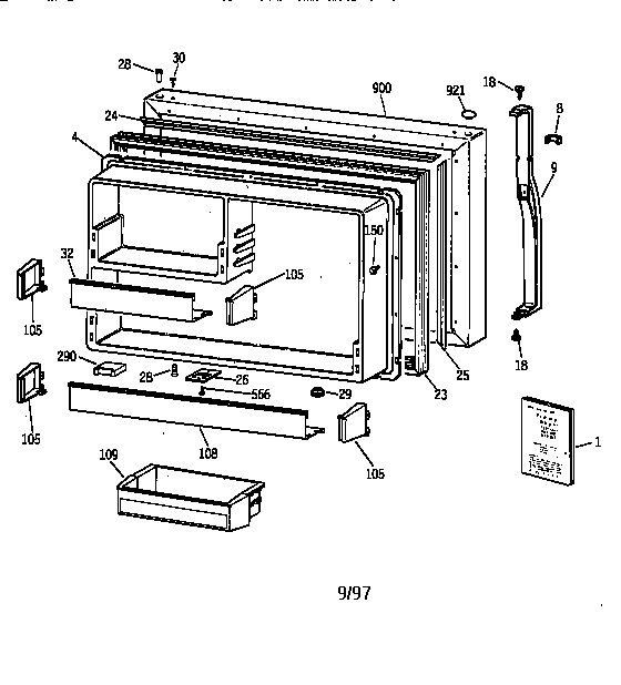 FREEZER DOOR