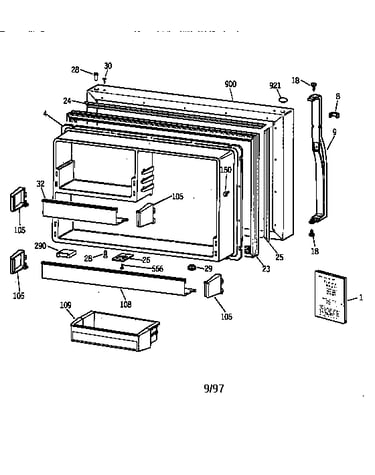 Freezer door