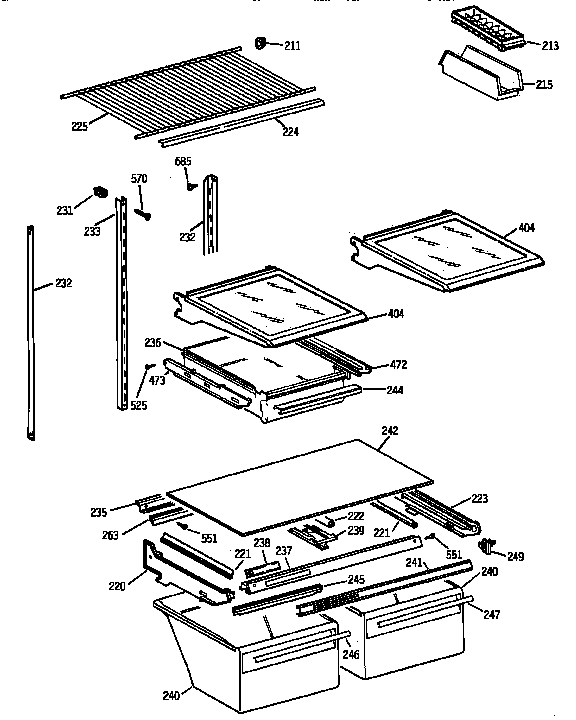 Shelf parts