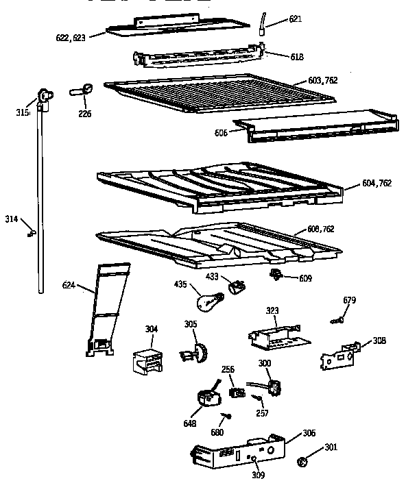 Compartment separator parts