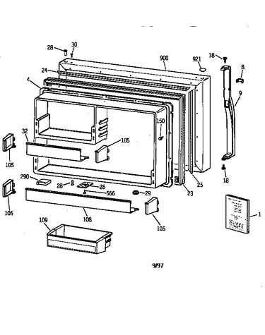Freezer door