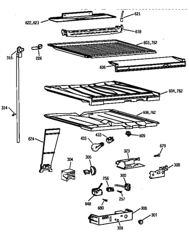 Compartment separator parts