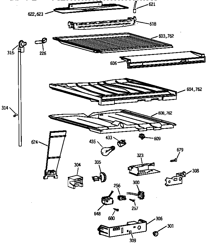Compartment separator parts