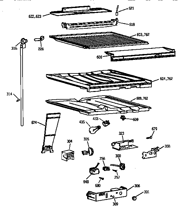 Compartment separator parts