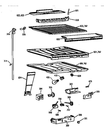 Compartment separator parts
