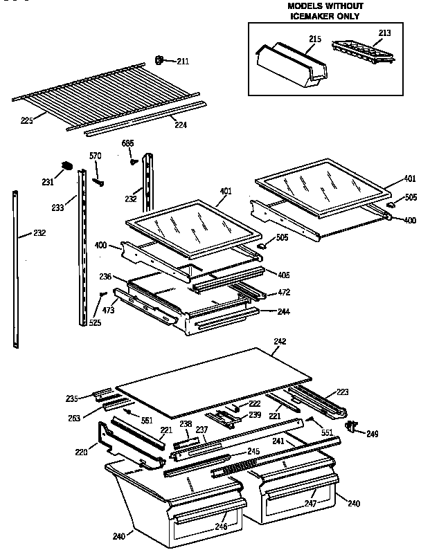Shelf parts