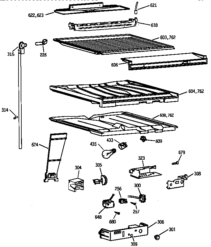 Compartment separator parts