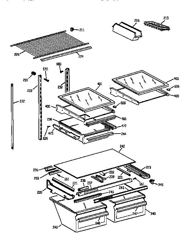 Shelf parts