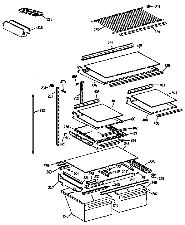 Shelf parts