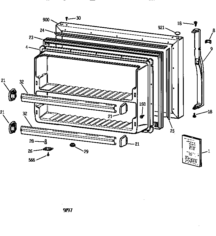 FREEZER DOOR