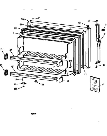 Freezer door
