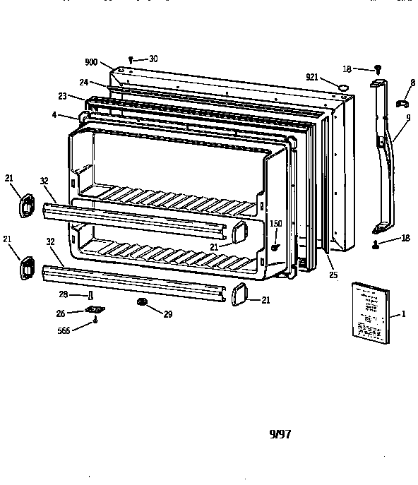 FREEZER DOOR