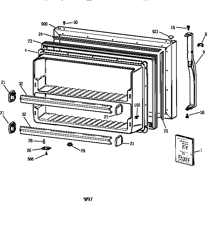 FREEZER DOOR